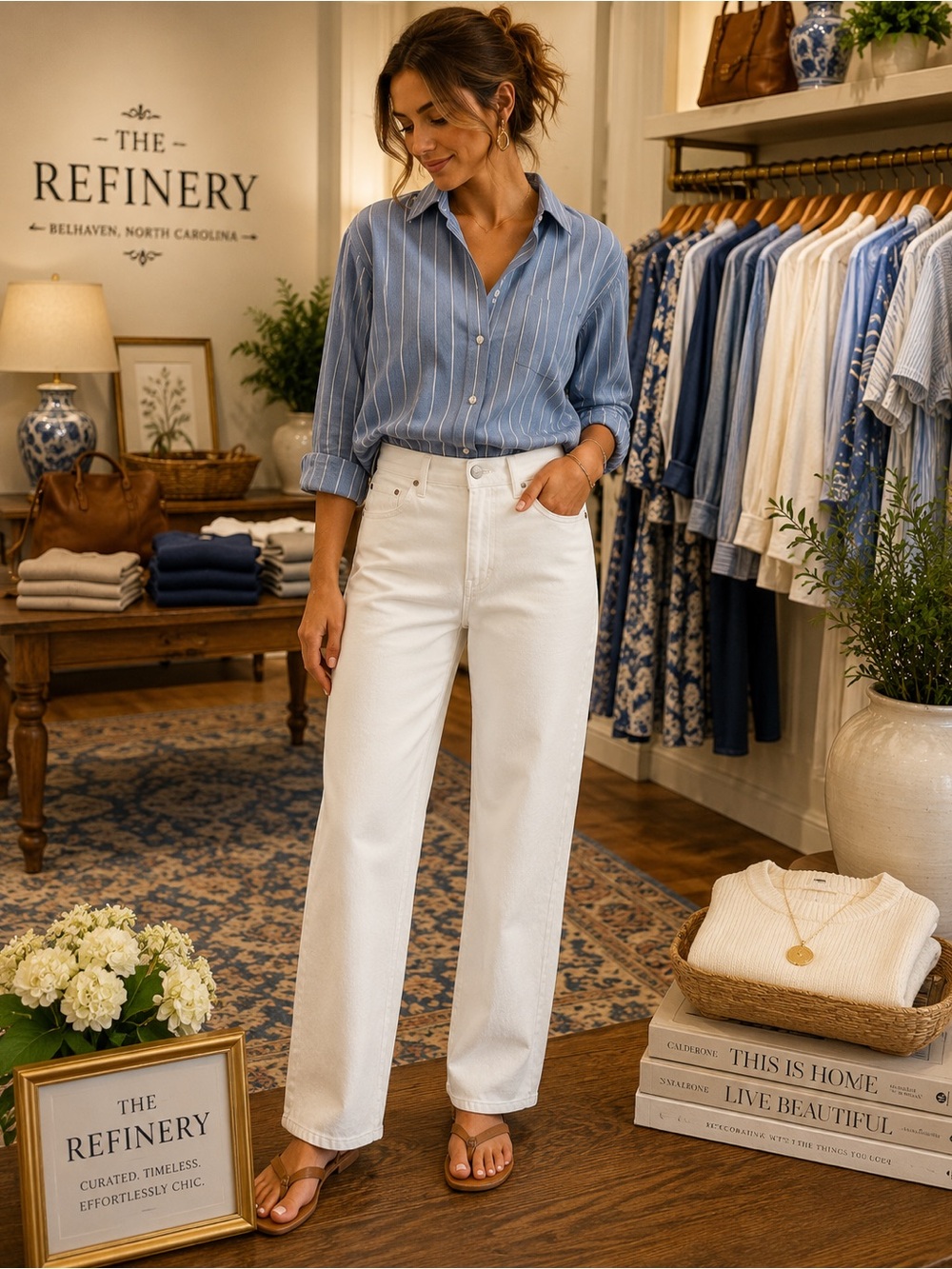 KAREN KANE - Lifestyle white Basks Slim Wide Leg NWT